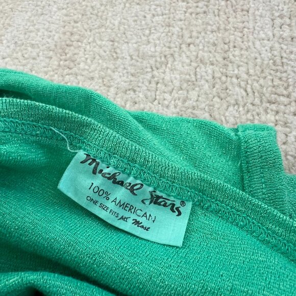 Michael Stars Green Faux Wrap Cotton Tank Top OS - Picture 2 of 7